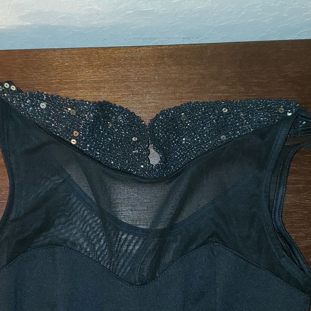 A'gaci sz small peplum top with sheer top and beautiful embellished neck - Picture 9 of 10